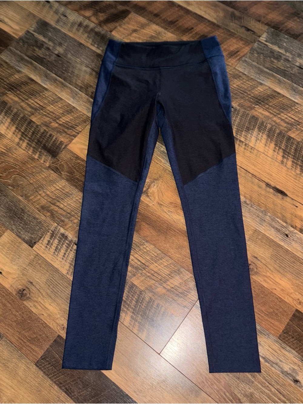 Outdoor Voices Navy and Charcoal Active Leggings